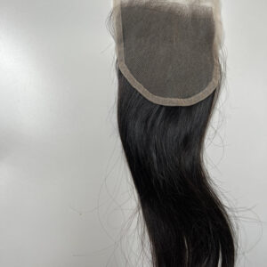 Organic classic straight hair closure 5x5”