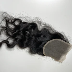 Organic wavy hair closure 5x5”